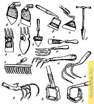 Инвентарь для рыхления почвы и прополки рисунок