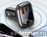 Baseus FM передатчик модулятор Bluetooth 5,0 Handsfree Car Kit аудио MP3 плеер